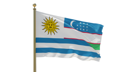 A vibrant flag design featuring the sun and crescent, symbolizin