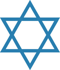 Cultural religious star of david icon design