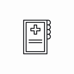 medical book icon sign vector