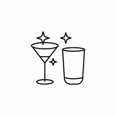 party drinks glasses icon sign vector