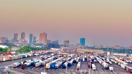 Aerial view of Fort Worth, Texas, USA 
