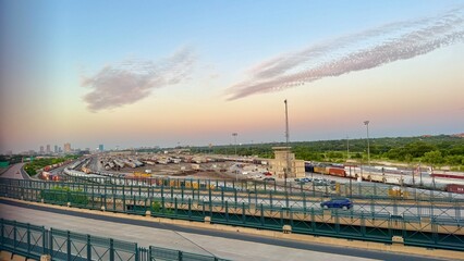 Aerial view of Fort Worth, Texas, USA 