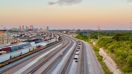 Aerial view of Fort Worth, Texas, USA 