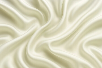 Obraz premium Elegant White Silk Fabric Draped with Graceful Folds and Soft Sheen, Ideal for Luxurious Backgrounds, Bridal Designs, and Sophisticated Textural Art, Embodying Purity.