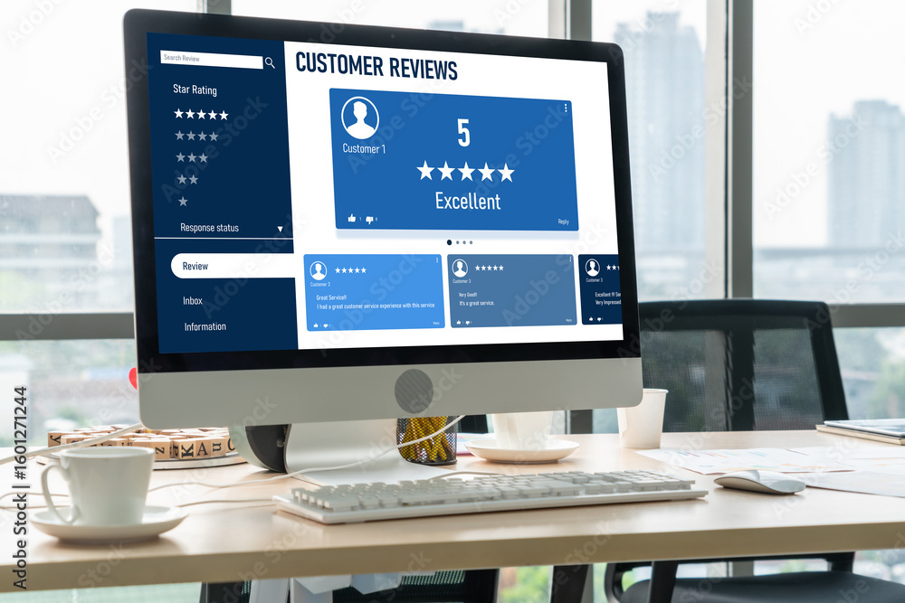 Poster customer experience and review analysis by modish computer software for corporate business