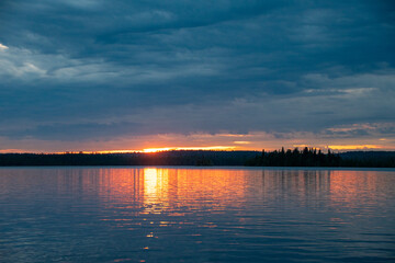 Obraz premium Sunset on Granite Lake Ontario Canada 