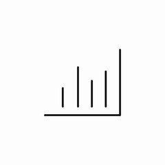 bar chart graph diagram icon sign vector