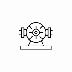 circular fan motor engine icon sign vector