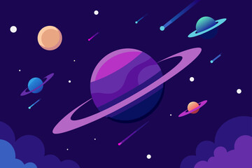 vector illustration of a spaceship