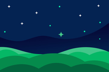 Fototapeta premium night landscape with stars