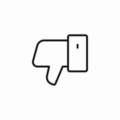 thumbs down dislike gesture icon sign vector
