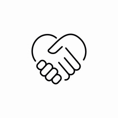 caring agreement icon sign vector