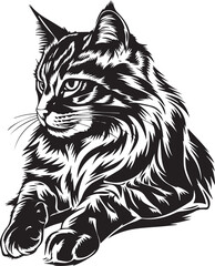 Obraz premium black cat silhouette vector