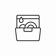 dish washer appliance icon sign vector