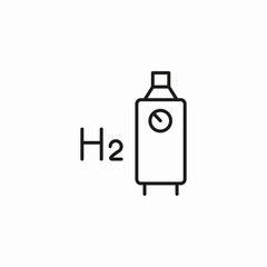 hydrogen storage tank icon sign vector
