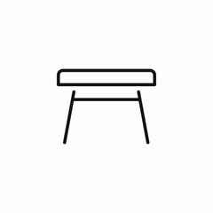 simple table desk icon sign vector