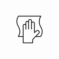wiping hand gesture icon sign vector