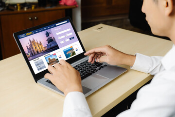 Online travel agency website for modish search and travel planning offers deal and package for...