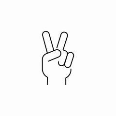 peace hands icon sign vector
