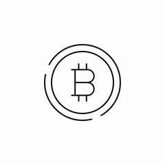 bitcoin cryptocurrency coin icon sign vector