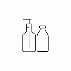 bottles liquids dispenser icon sign vector