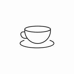 ceramic tea cup icon sign vector