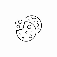 chocolate chip cookies icon sign vector