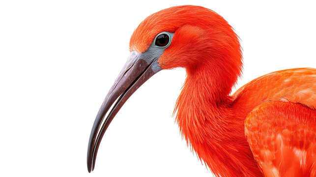 Scarlet Ibis Bird Portrait Exotic Wildlife Nature Ornithology Avian Beauty Plumage - Powered by Adobe