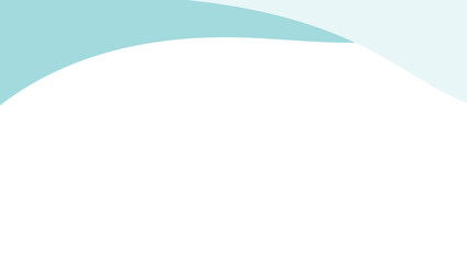 Abstract header template with clean turquoise wave and transparent background flat vector illustration