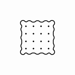 square cracker biscuit icon sign vector