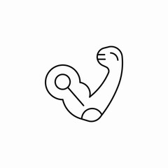 strong arm muscle icon sign vector