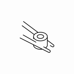 sushi chopsticks roll icon sign vector