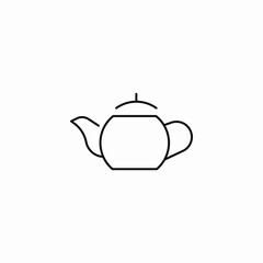 tea pot drink icon sign vector