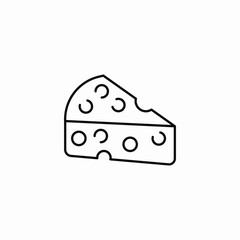 triangle cheese slice  icon sign vector