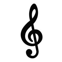 Fototapeta premium music theory treble clef classical sound notation icon 