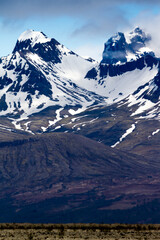 mountains in the snow
