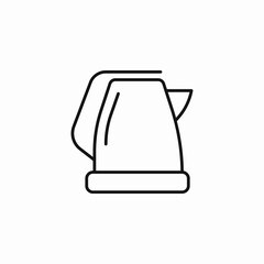 electric water kettle icon sign vector