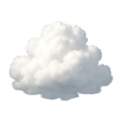 A fluffy white cumulus cloud for design isolated on transparent background