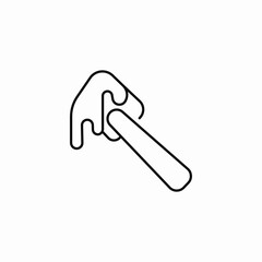 honey dipper drizzling icon sign vector