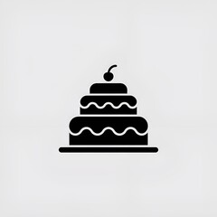 Delicious three-layered cake with a cherry on top perfect for birthday celebrations