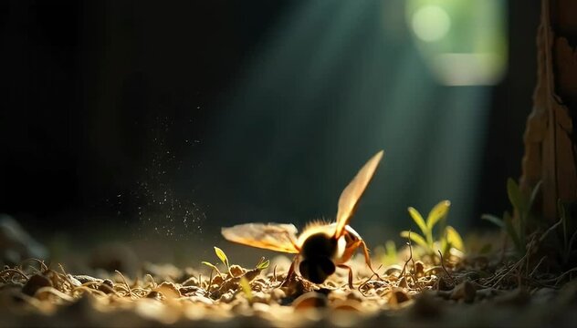 Crane fly fighting to mate