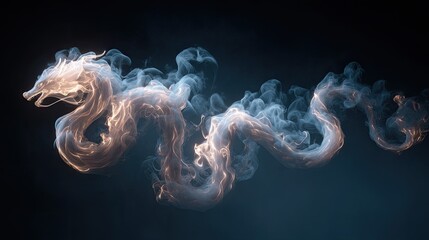 Fototapeta premium Dragon smoke, ethereal, swirling