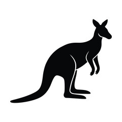 kangaroo silhouette vector