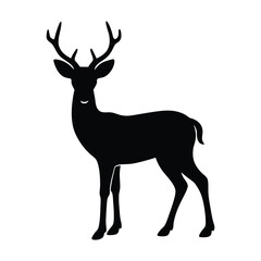 Obraz premium deer silhouette vector illustration