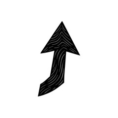 black arrow isolated on white