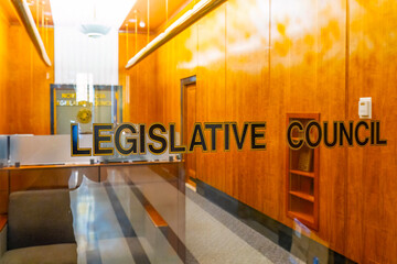 Legislative Council Glass Door Sign