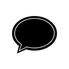 black and white speech bubbles