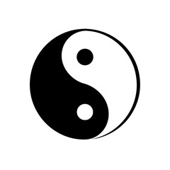 yin yang symbol on white