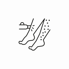 legs hair epilation icon sign vector