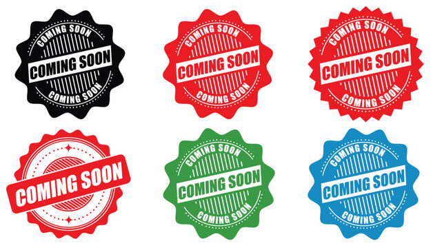 Coming Soon Stamp Label – New Release Announcement Vector